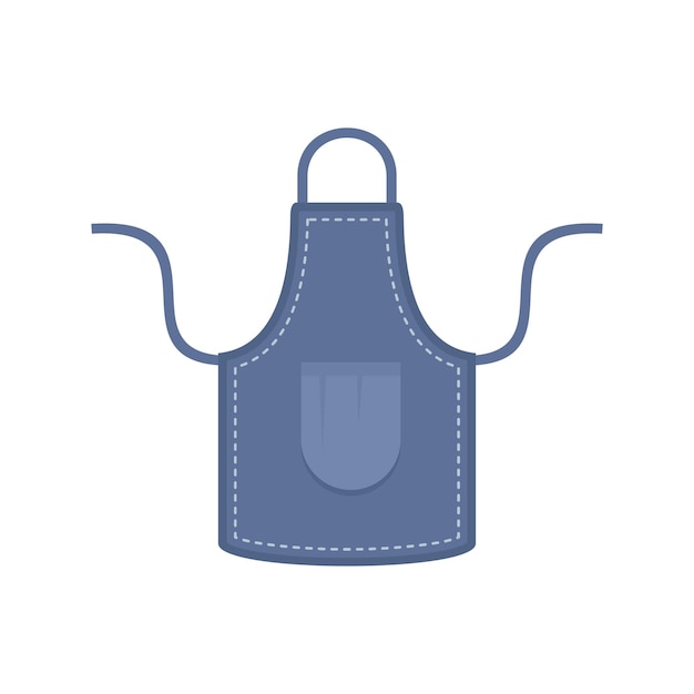 Icono de delantal de jeans Ilustración plana del icono de vector de delantal de jeans para web aislado en blanco
