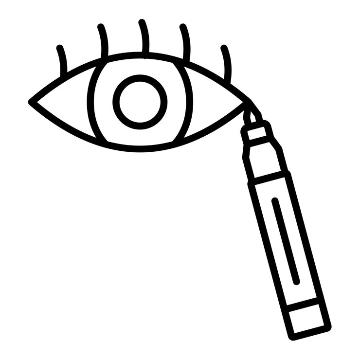 Vector el icono del delineador de ojos