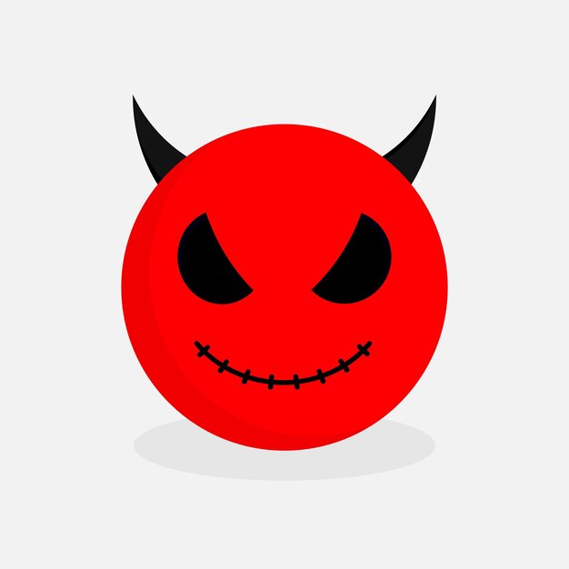 Vector icono de demonio signo de halloween diseño de ilustración vectorial