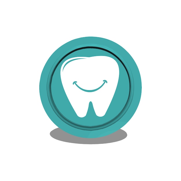 Icono dental 3D Ilustración de diseño de plantilla vectorial