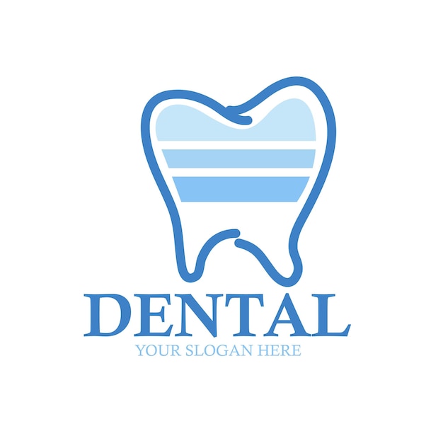 Icono dental y plantilla de logotipo