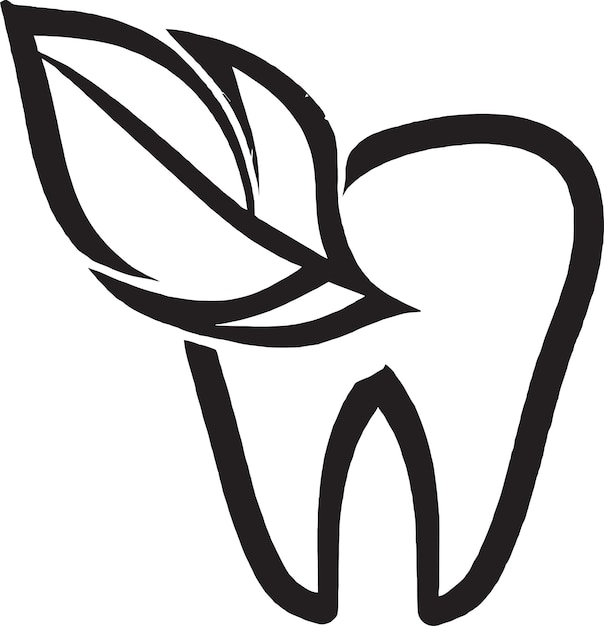 Icono de dentista con un diseño gráfico vectorial de un diente y una jeringa dental