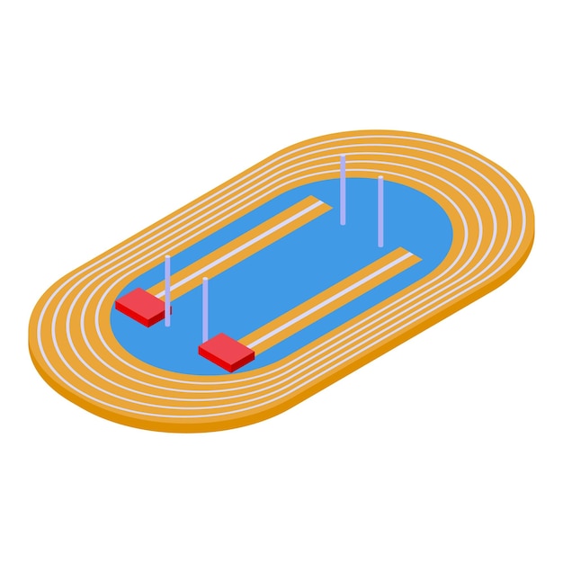 Icono del departamento de deportes vector isométrico Departamento universitario Casa pública