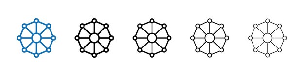 Icono de dependencia Logotipo vectorial de esquema para la aplicación web