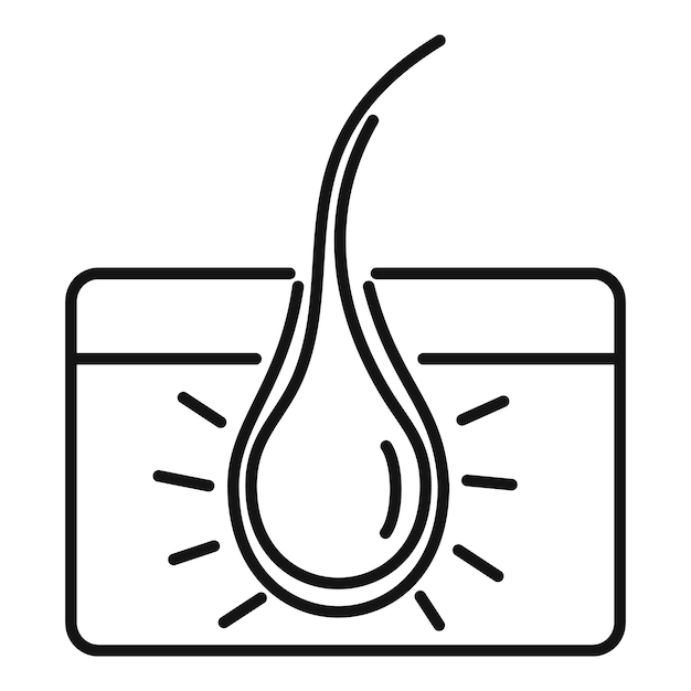 Icono de depilación Icono de vector de depilación de esquema para diseño web aislado sobre fondo blanco