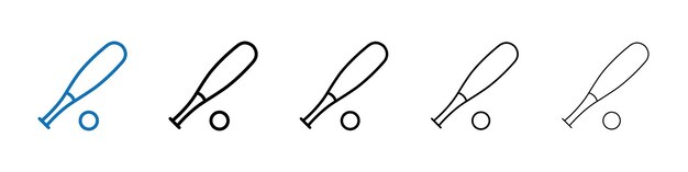 icono de deportes de béisbol logotipo vectorial de esquema para la web ui