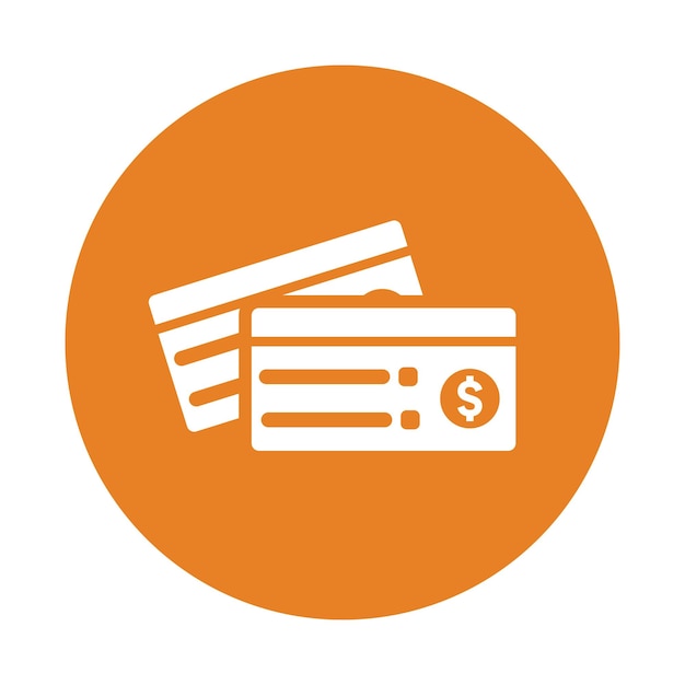 El icono de depósito de la cuenta bancaria del vector de color naranja EPS
