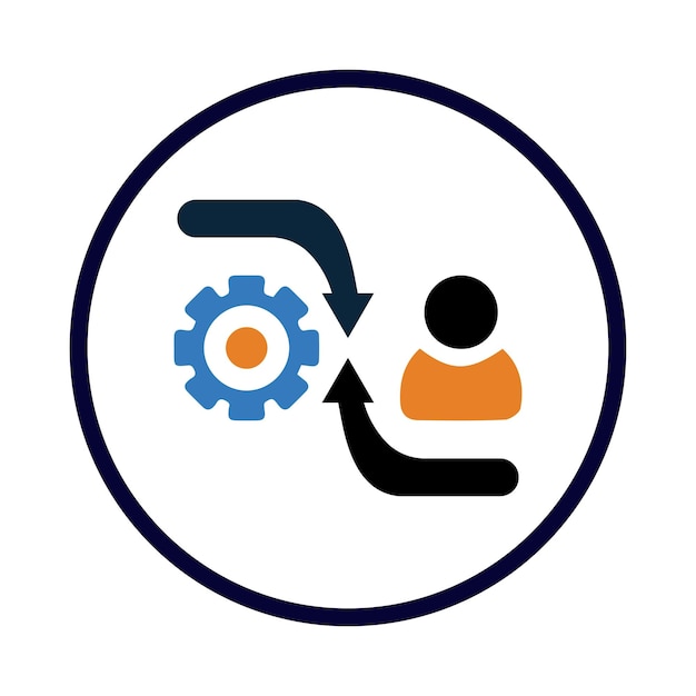 Icono de desarrollo de la gestión del control de procesos empresariales