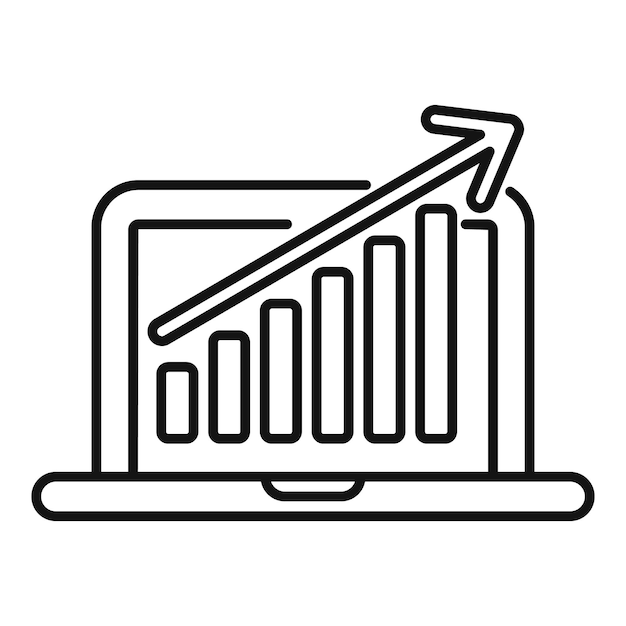 Icono de desarrollo gráfico portátil vector de contorno Desarrollo sostenible Tierra sdg