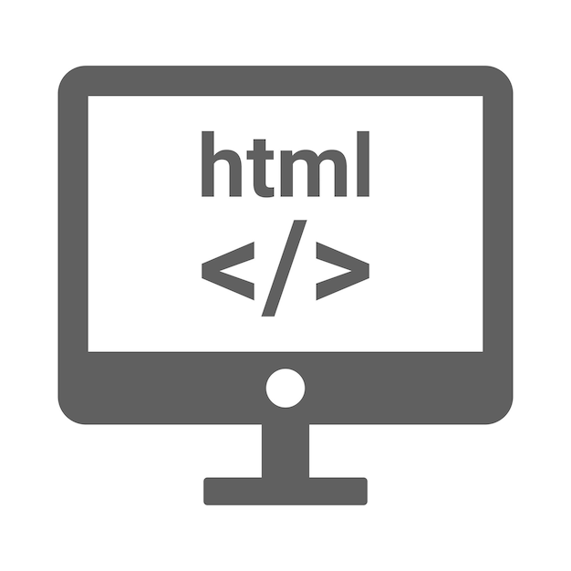 Icono de desarrollo html Gráficos vectoriales grises