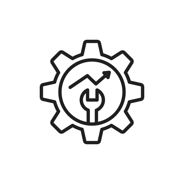Icono de desarrollo de negocios Contorno delgado simple