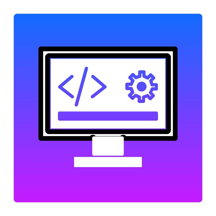 Vector icono de desarrollo de software
