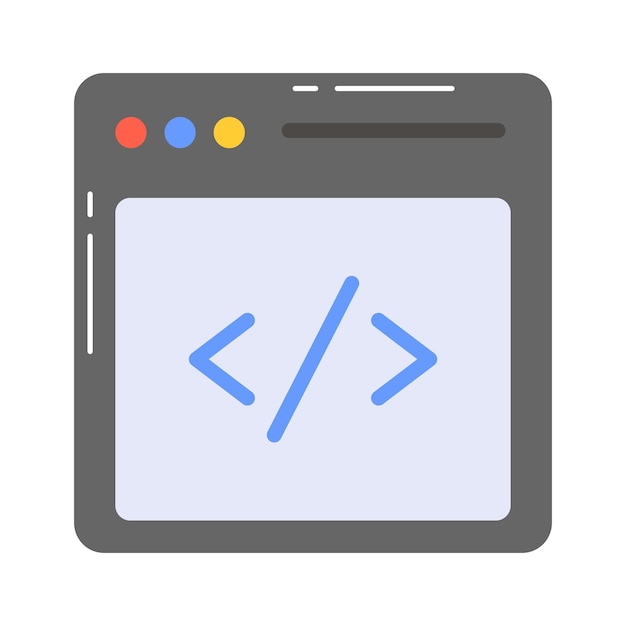 Icono de desarrollo web de vector editable de codificación web