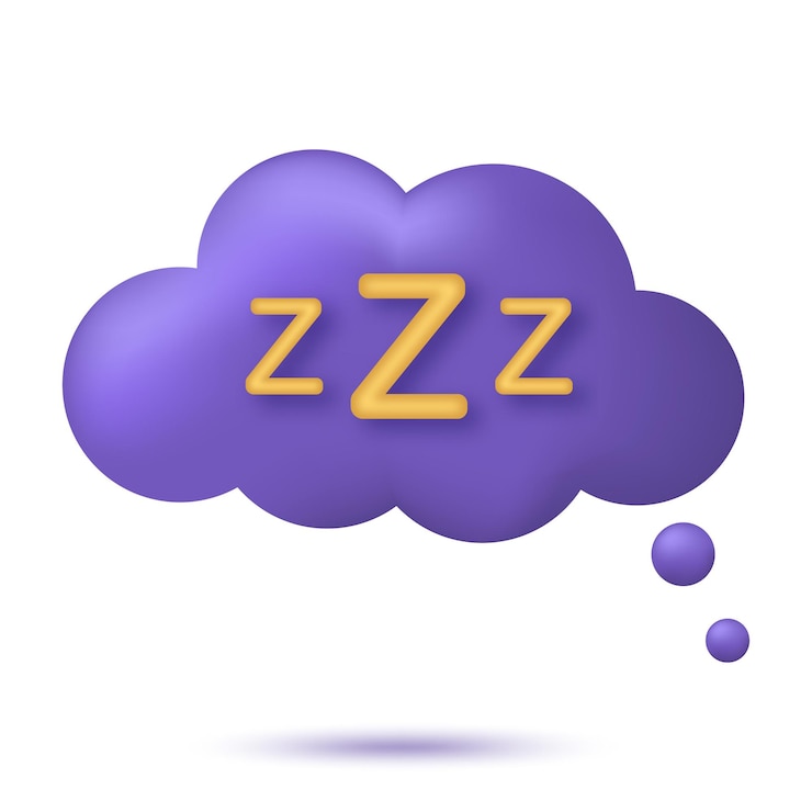 Vector icono de descanso del sueño concepto de renderizado 3d para el sitio web y la aplicación signxdxa