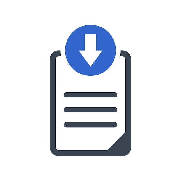 Icono de descarga de archivo