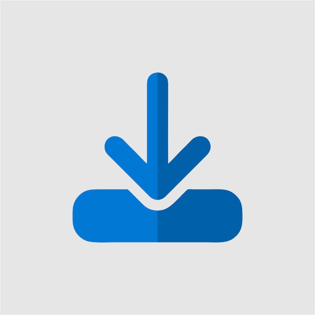 Icono de descarga con azul