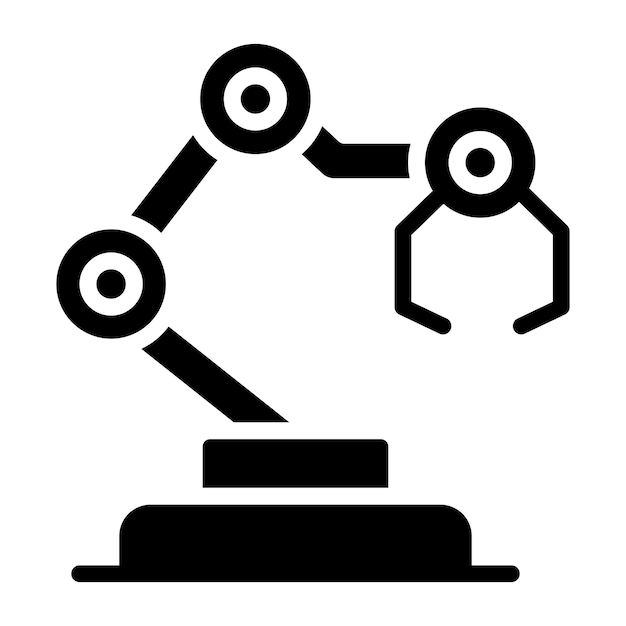 Icono de descarga premium del brazo robótico