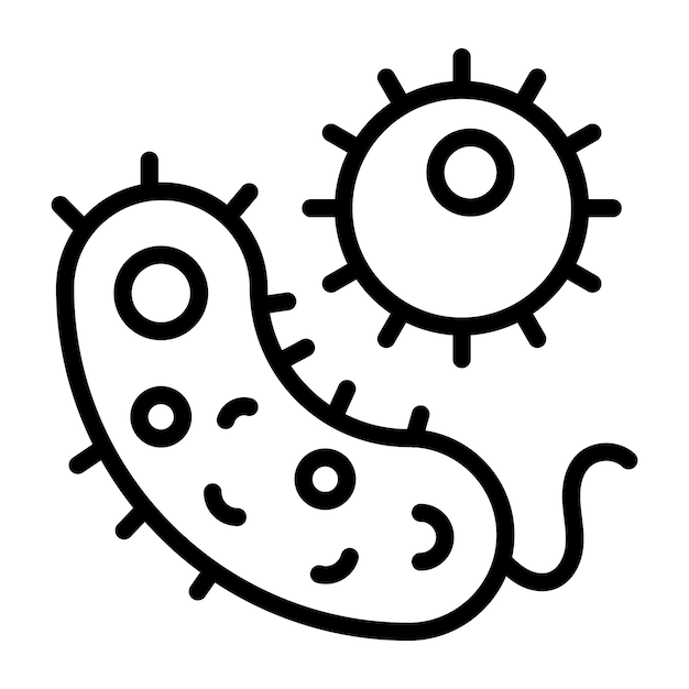 El icono de descarga premium de los gérmenes