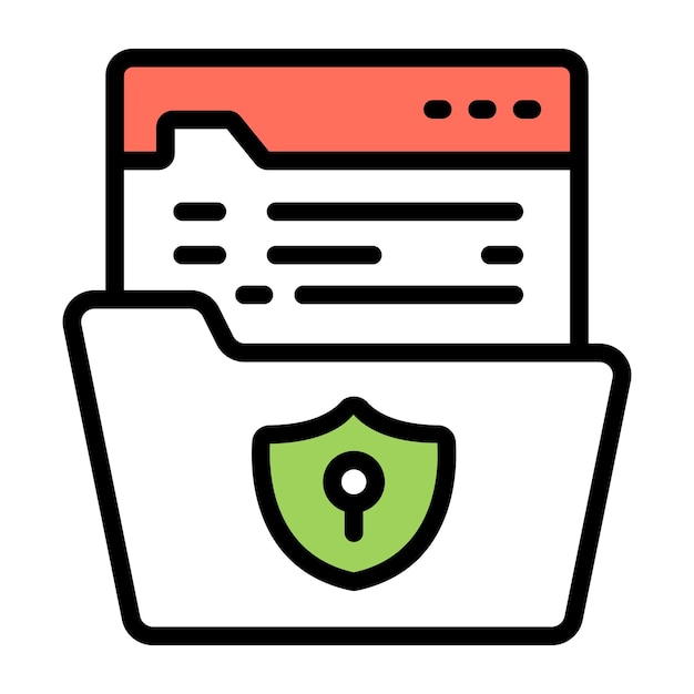 Icono de descarga premium de la seguridad de la carpeta