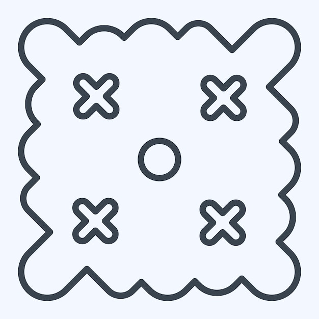 Icono Deseos de Pascua relacionados con el estilo de línea de símbolo de tela diseño simple editable