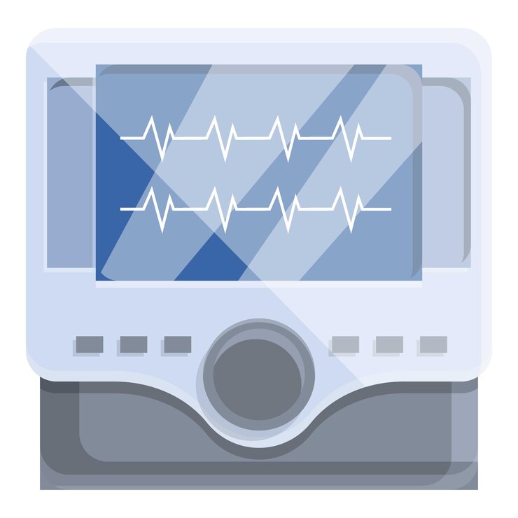 Vector icono de desfibrilador de ayuda caricatura de icono de vector de desfibrilador de ayuda para diseño web aislado sobre fondo blanco