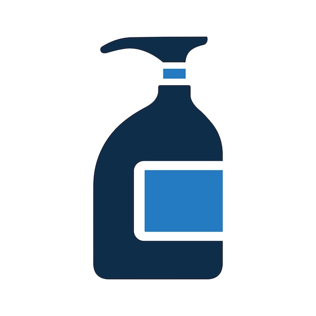 Icono de desinfectante limpio para botellas Vector de color sencillo