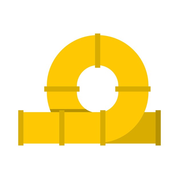 Icono de deslizador de patio de recreo amarillo en estilo plano aislado en ilustración vectorial de fondo blanco