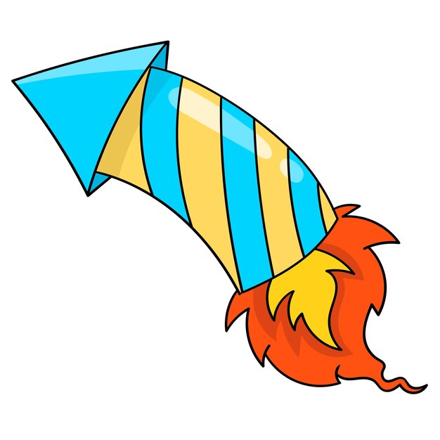 Icono de deslizamiento de misiles. dibujo de icono de doodle, ilustración vectorial
