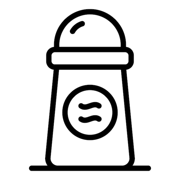 Icono de desodorante personal Contorno de icono de vector de desodorante personal para diseño web aislado sobre fondo blanco