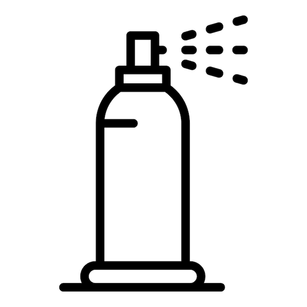 Vector icono de desodorante de plástico contorno de icono de vector de desodorante de plástico para diseño web aislado sobre fondo blanco