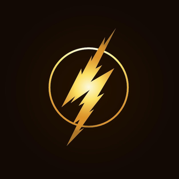 Icono de destello de energía eléctrica símbolo de rayo relámpago tormenta eléctrica gráfico plano Choque eléctrico relámpago logo signo de clima tormentoso pictograma de descarga eléctrica Ilustración vectorial
