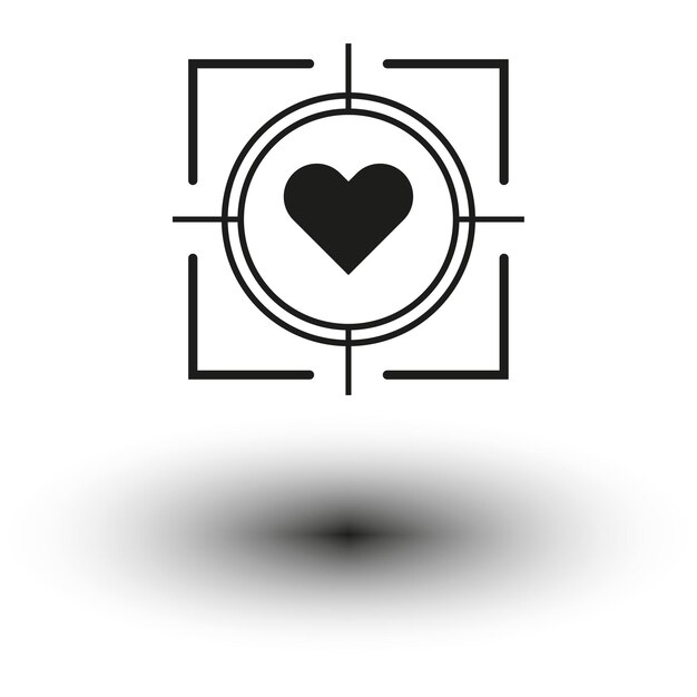 Icono de destino del corazón Ilustración vectorial EPS 10 Imagen de archivo