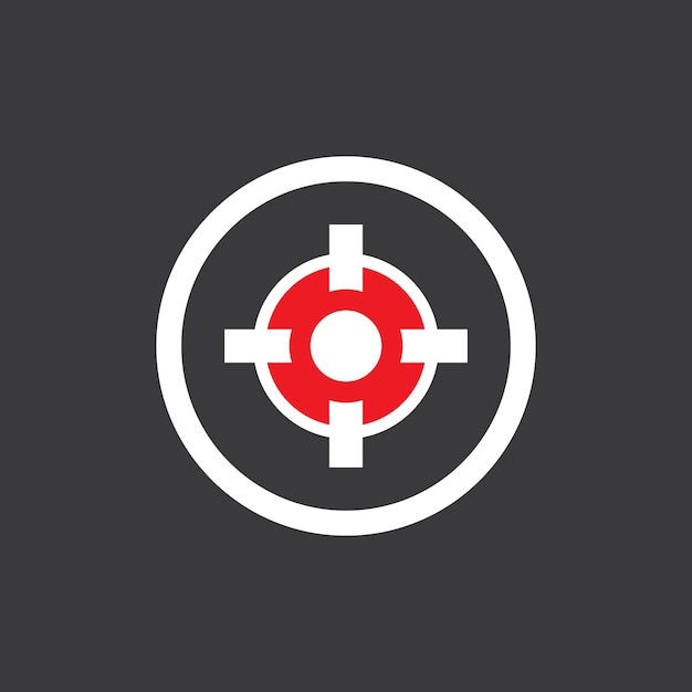 Icono de destino y plantilla de vector de símbolo