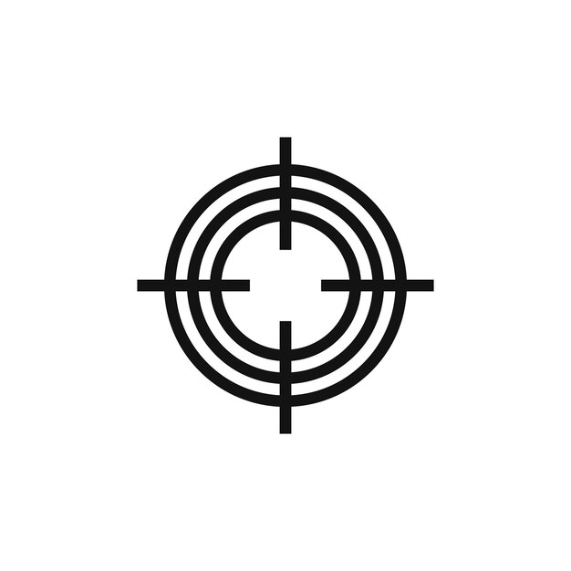 Icono de destino vectorial aislado sobre fondo blanco Ilustración vectorial