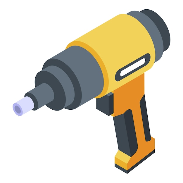 Icono de destornillador de montaje de neumáticos Isométrico de icono de vector de destornillador de montaje de neumáticos para diseño web aislado sobre fondo blanco