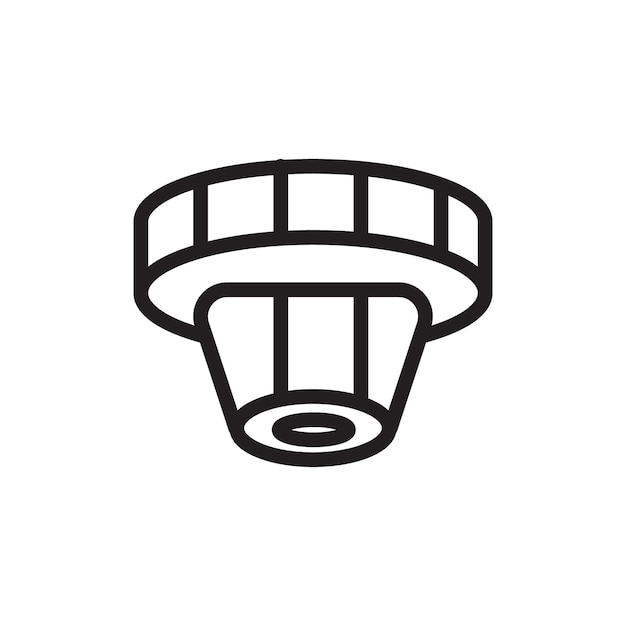 Icono del detector de humo Colección de arte de líneas delgadas