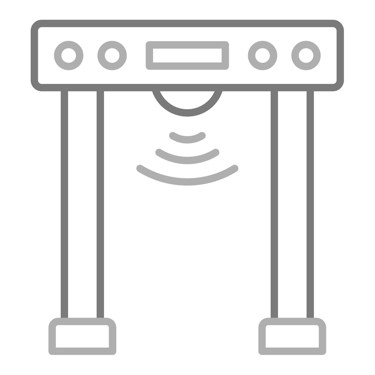 Vector icono del detector de metales