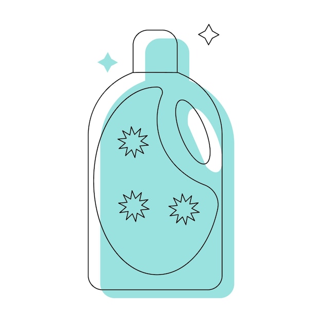 Vector icono de detergente aislado sobre fondo blanco. ilustración vectorial plana
