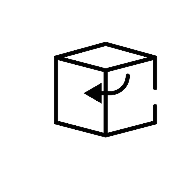 Icono de devolución de la compra sello de logotipo conjunto contorno vectorial