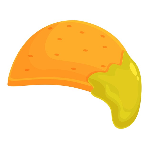 El icono del día de la fiesta, el vector de dibujos animados, la salsa de nachos.