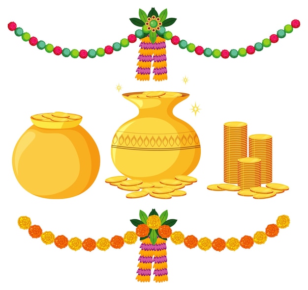 Icono del día hindú shubh dhanteras