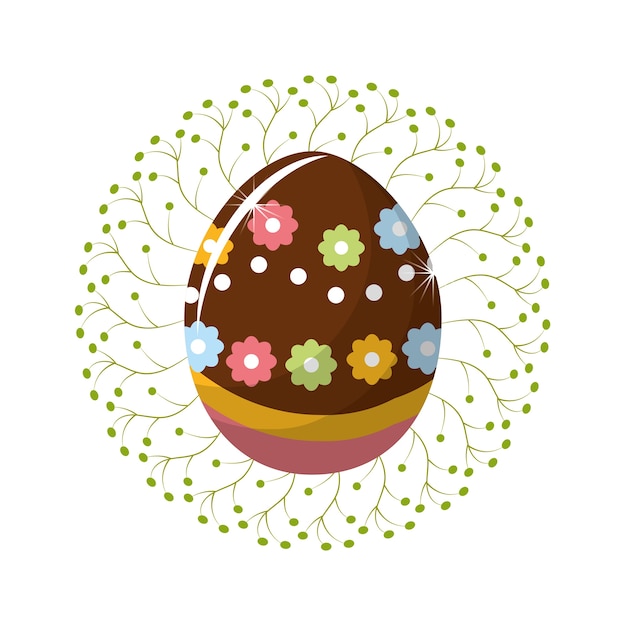 Vector icono del día de los huevos de pascua