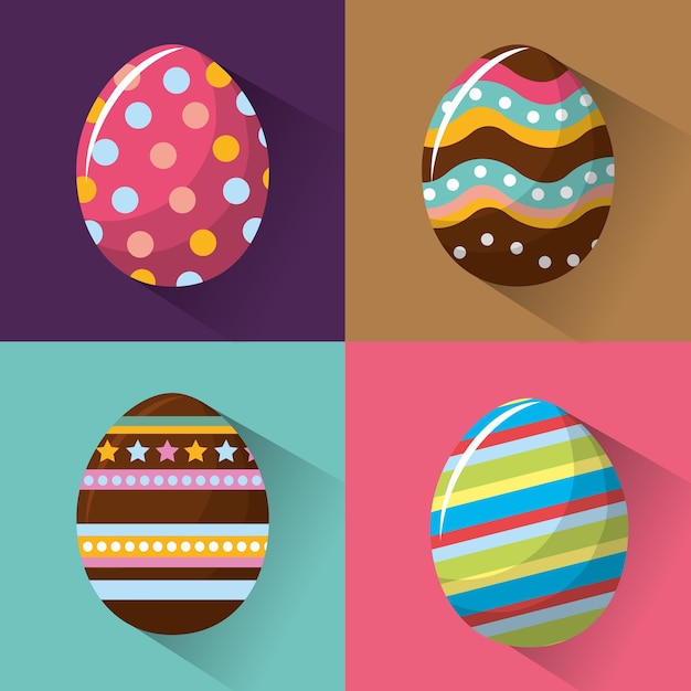 Vector icono del día de los huevos de pascua