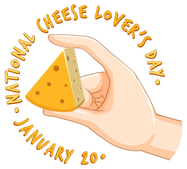 Vector icono del día nacional de los amantes del queso