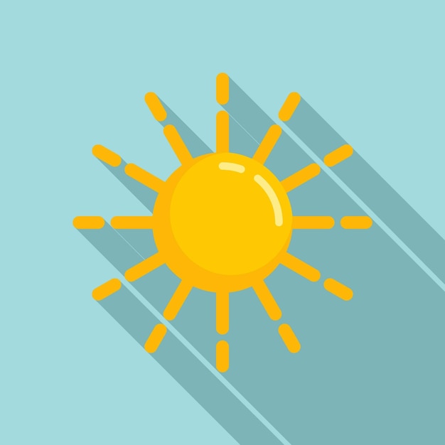 Icono de día soleado de crucero Ilustración plana del icono de vector de día soleado de crucero para diseño web