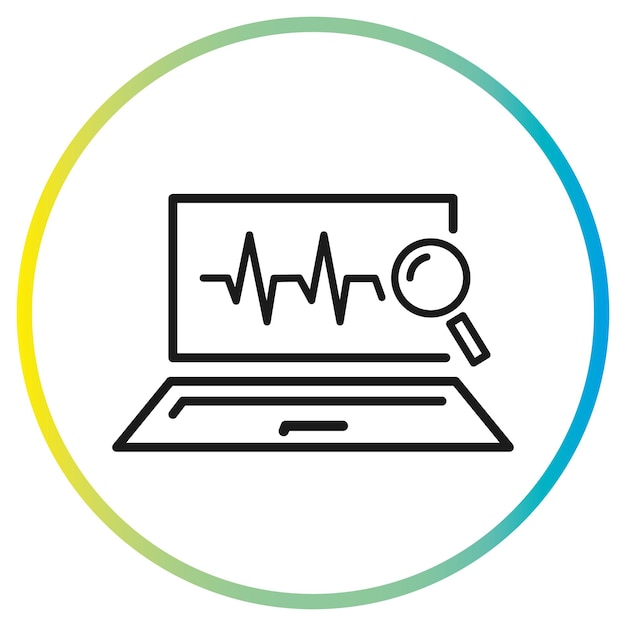 icono de diagnóstico de la computadora