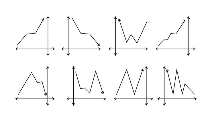 Vector icono de diagrama hacia arriba y hacia abajo icono de negocio