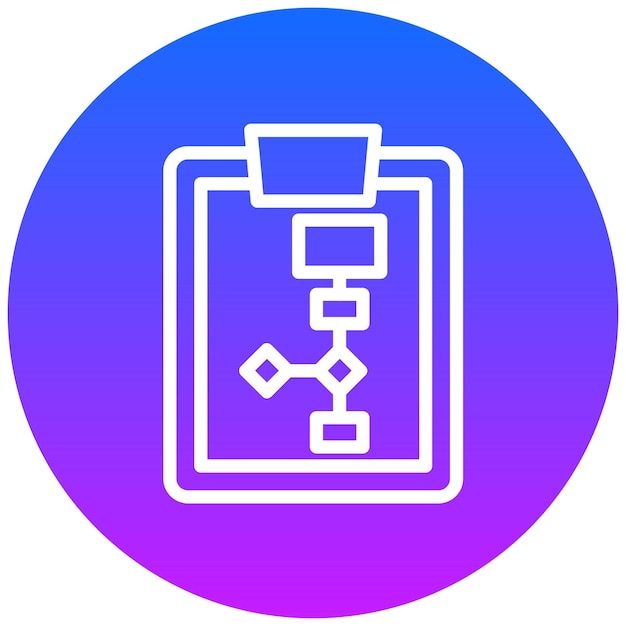 Icono del diagrama de flujo del proceso