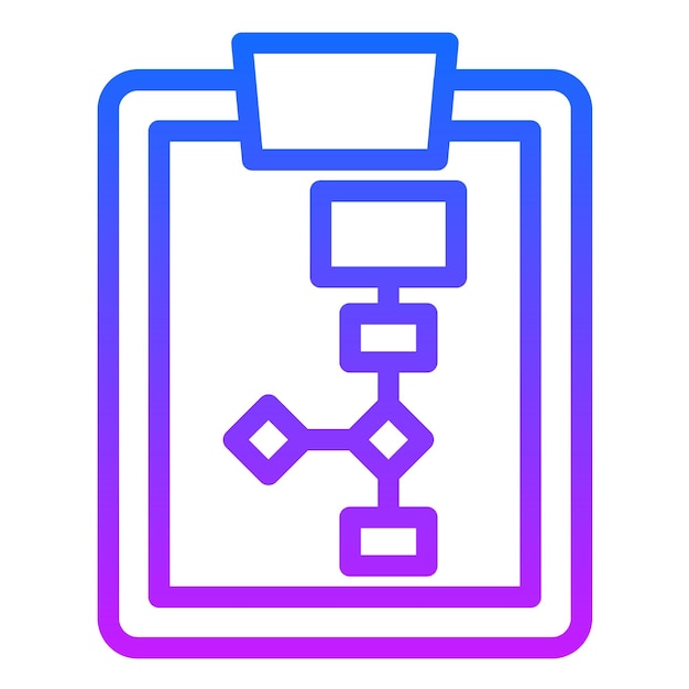 Icono del diagrama de flujo del proceso
