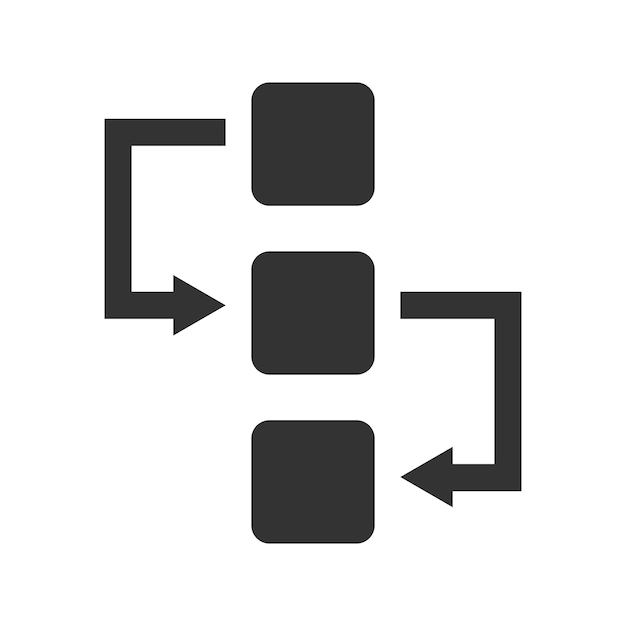 Icono del diagrama de flujo de trabajo